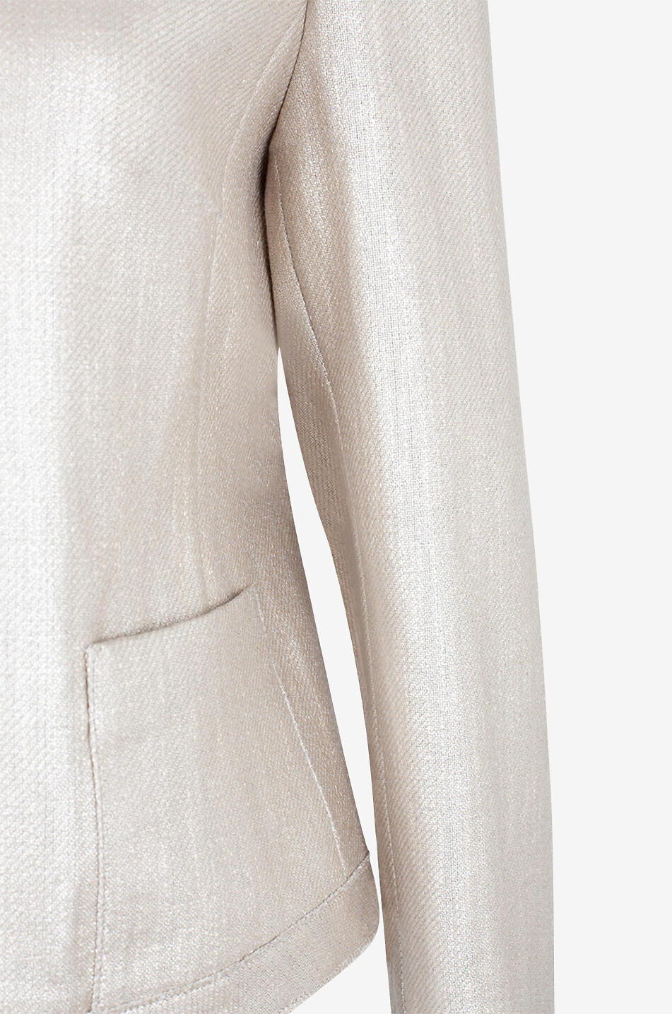 AKRIS PUNTO Beschichtete Kostümjacke aus Leinen und Baumwolle Damen GOLDEN 3