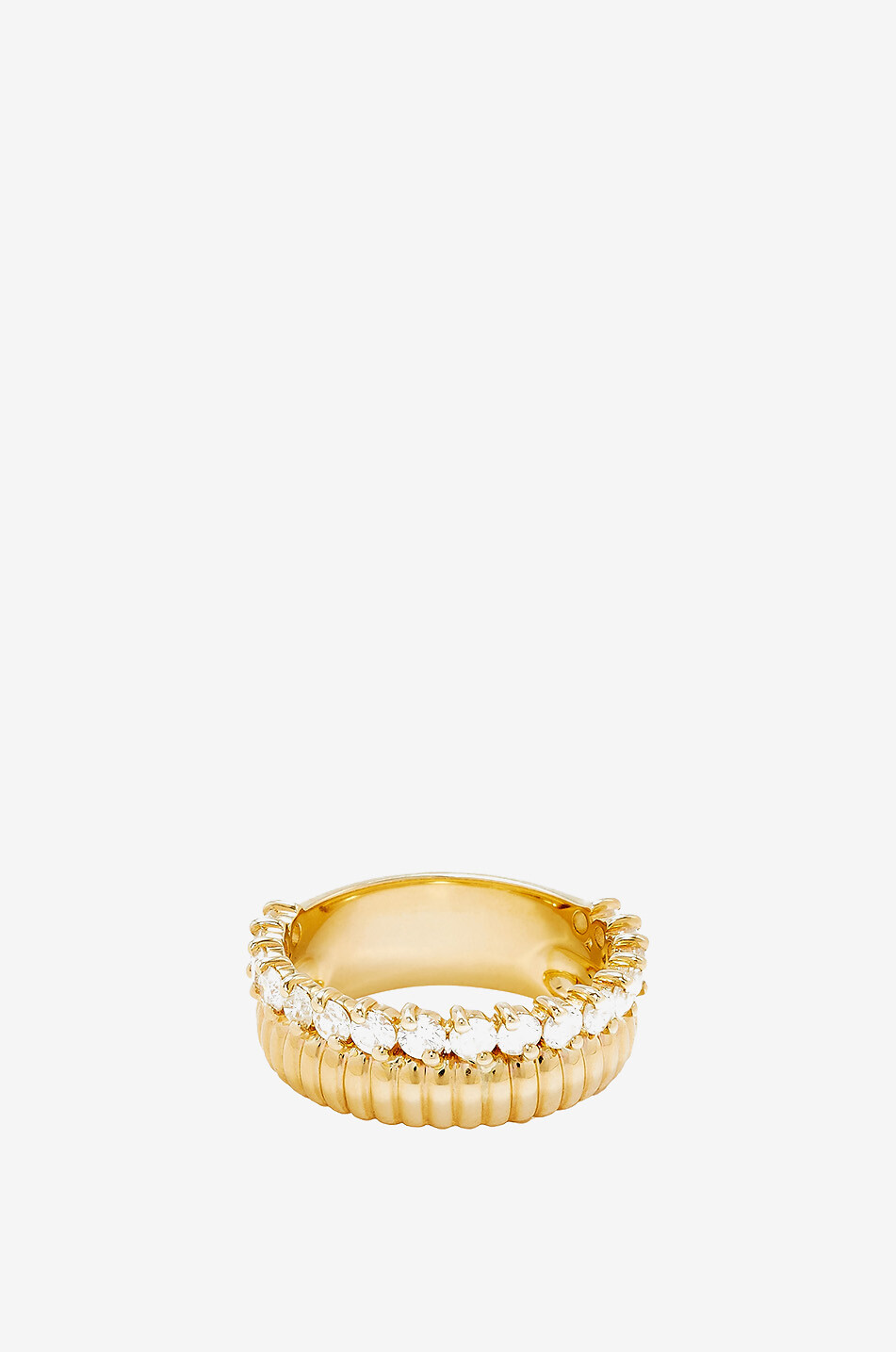 Bague en or jaune et diamants Bouée Berlingot