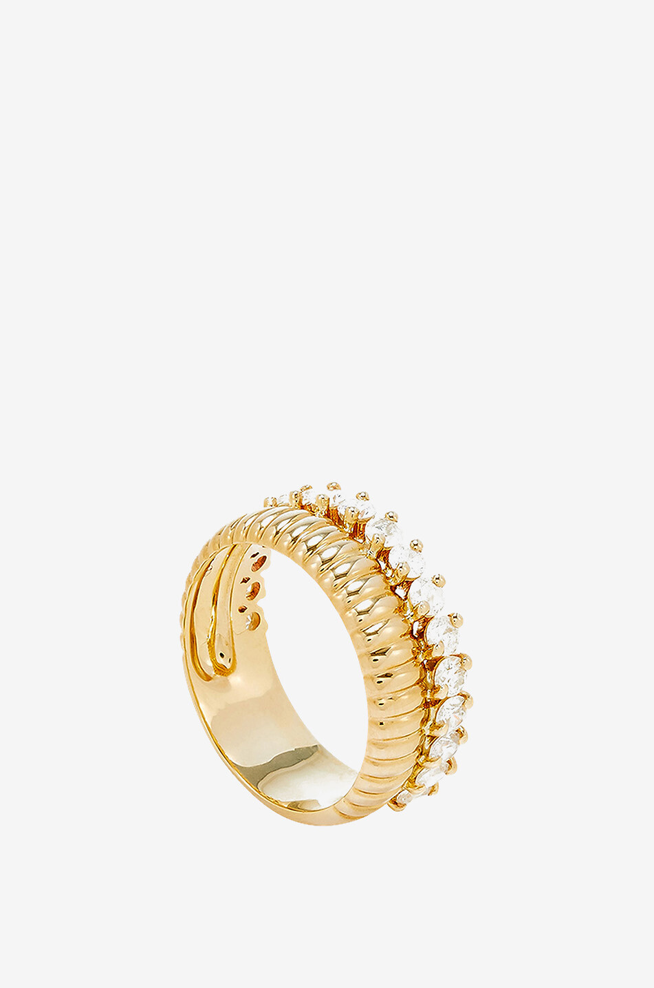 Bague en or jaune et diamants Bouée Berlingot