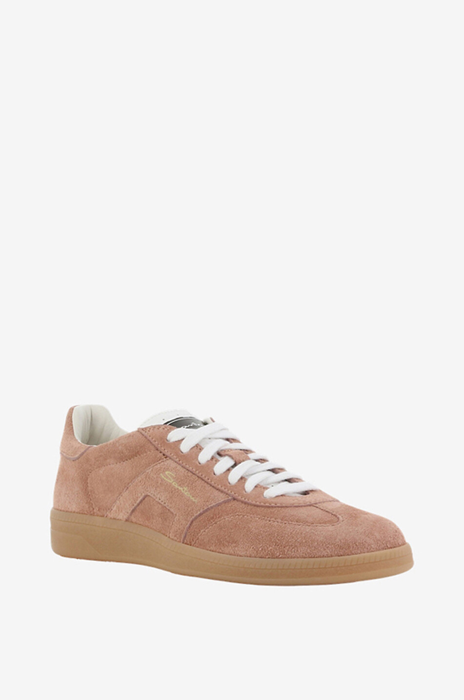 Double Boucle low-top lace-up suede sneakers