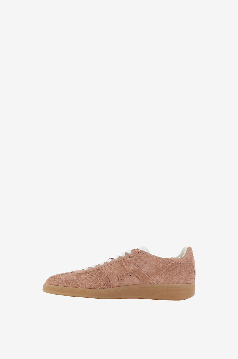 Double Boucle low-top lace-up suede sneakers