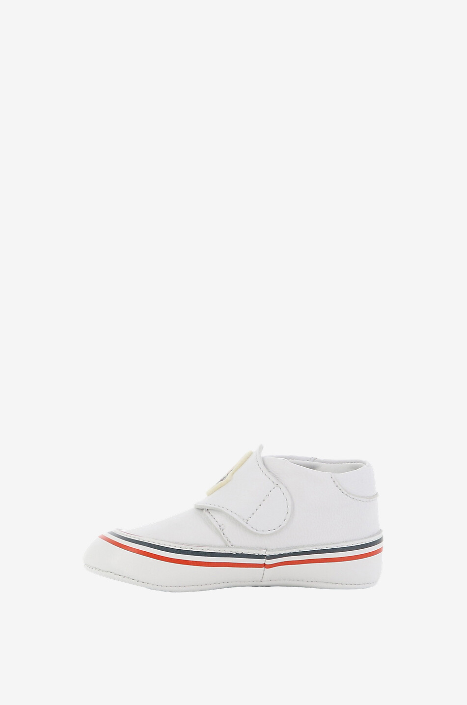 MONCLER Bebé low-top nappa leather baby sneakers Baby WHITE 3