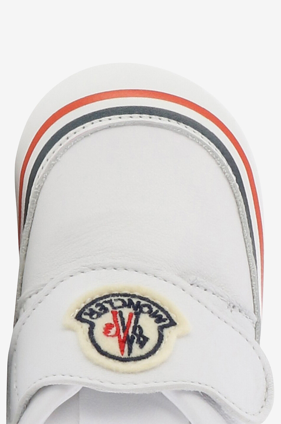 MONCLER Bebé low-top nappa leather baby sneakers Baby WHITE 5