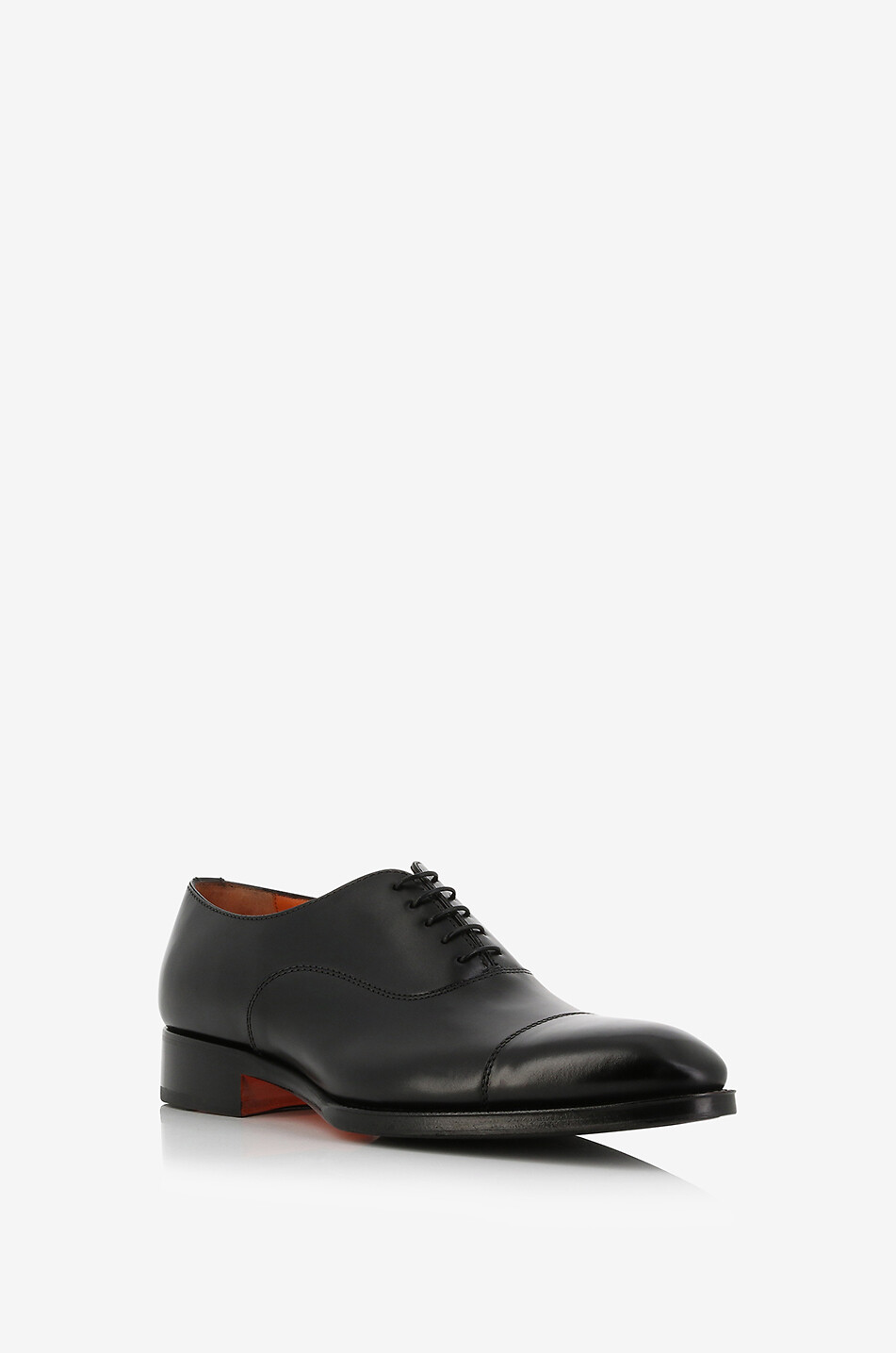 SANTONI Derbys en cuir lisse brossé Homme NOIR 1