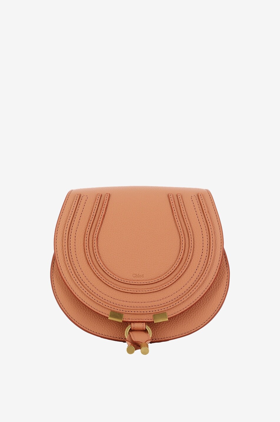 CHLOE Sac porté épaule en cuir grainé Marcie Small Femme ROSE 1