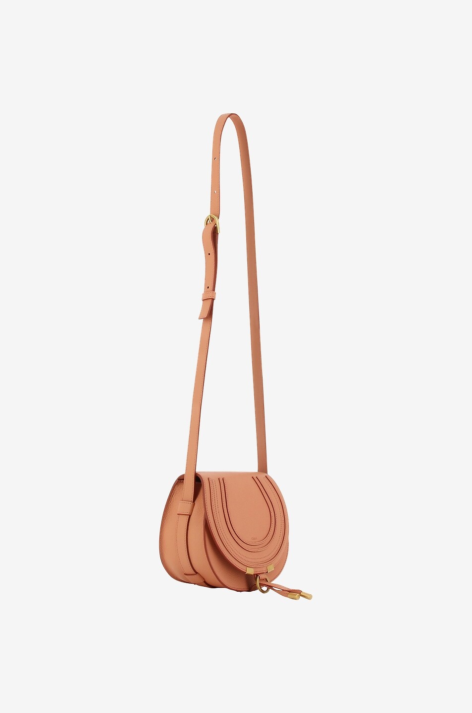 CHLOE Sac porté épaule en cuir grainé Marcie Small Femme ROSE 2