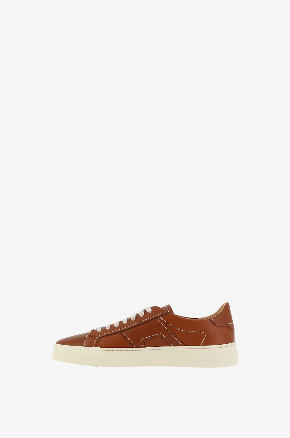 Double Boucle low-top smooth leather sneakers