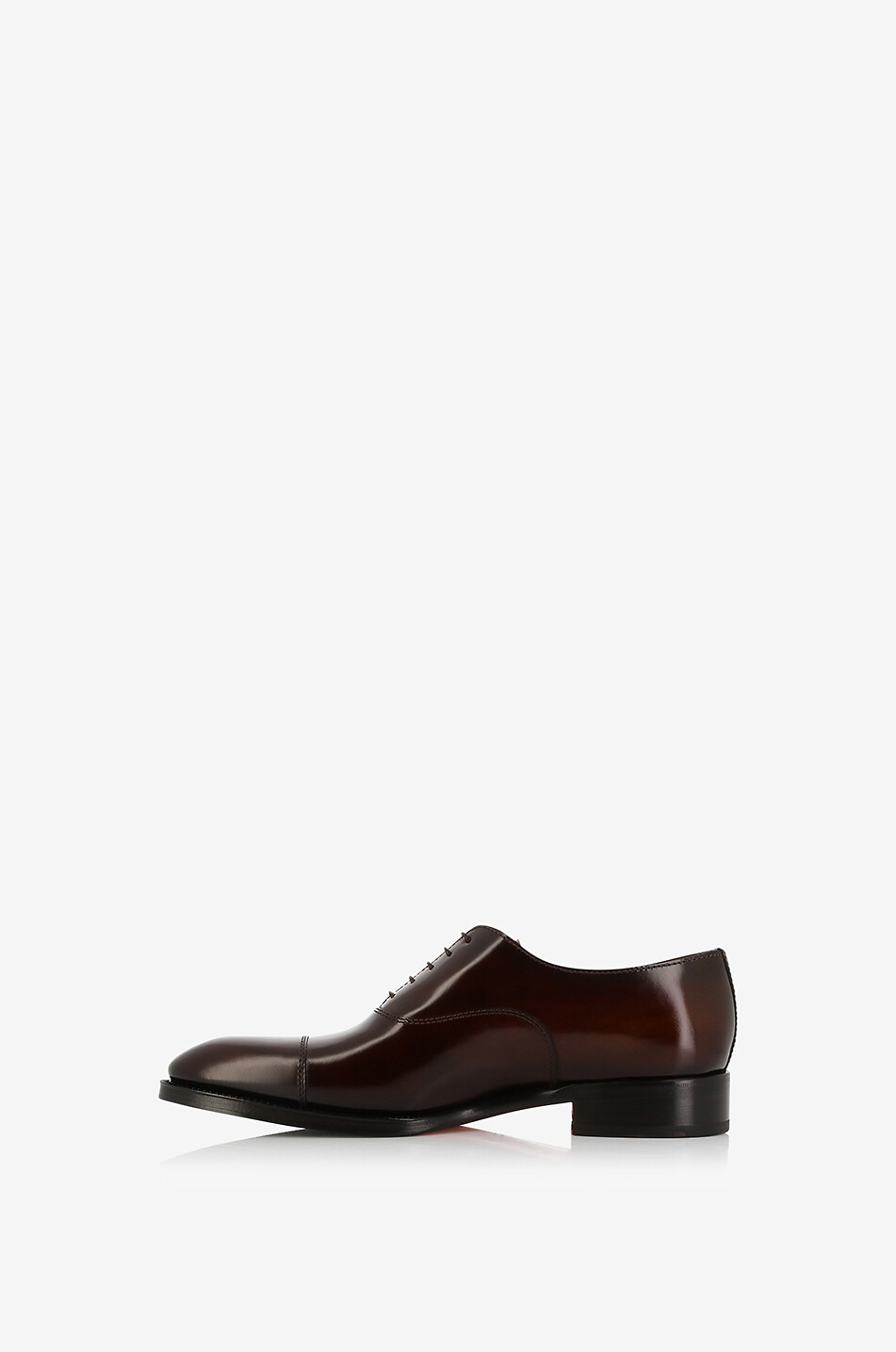 SANTONI Derbys en cuir lisse brossé Homme MARRON FONCÉ 3