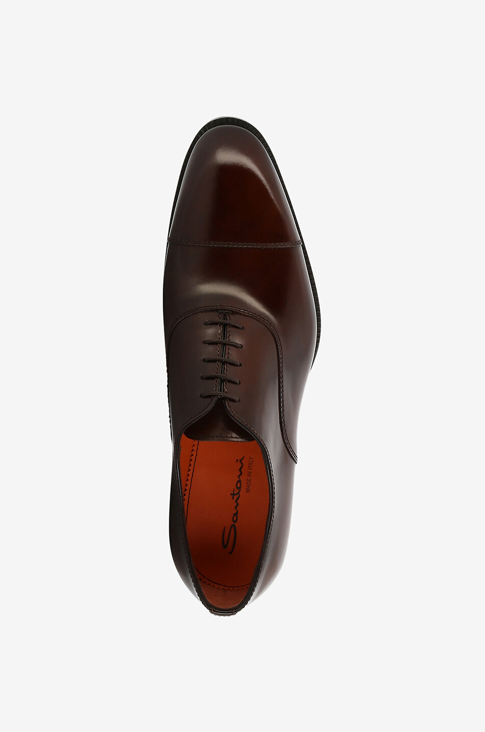 SANTONI Derbys en cuir lisse brossé Homme MARRON FONCÉ 5