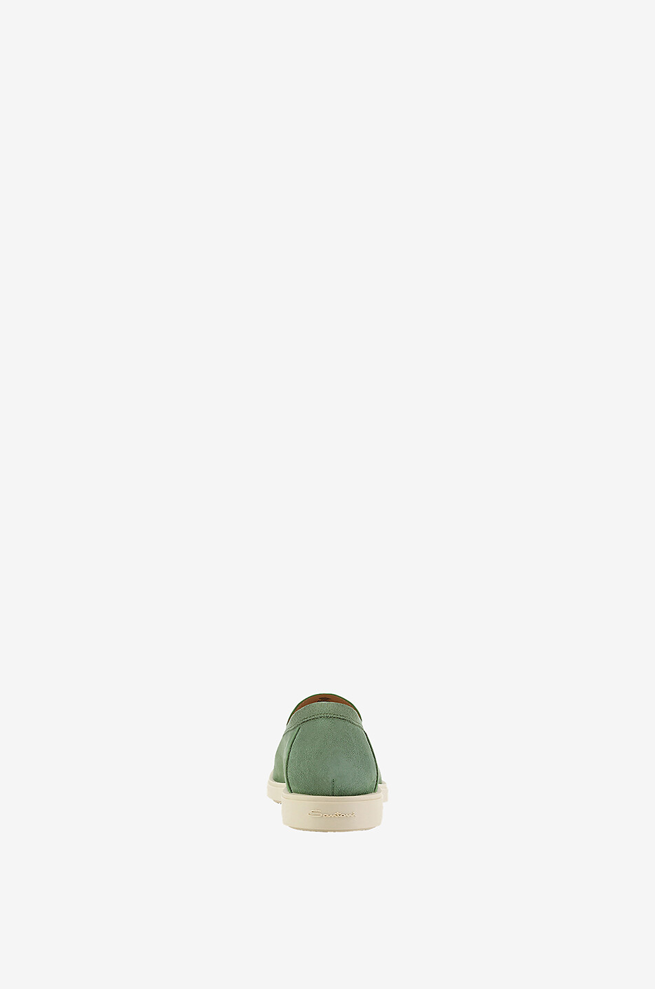 SANTONI Nubuck leather loafers with rubber soles Men MEDIUM GREEN 4