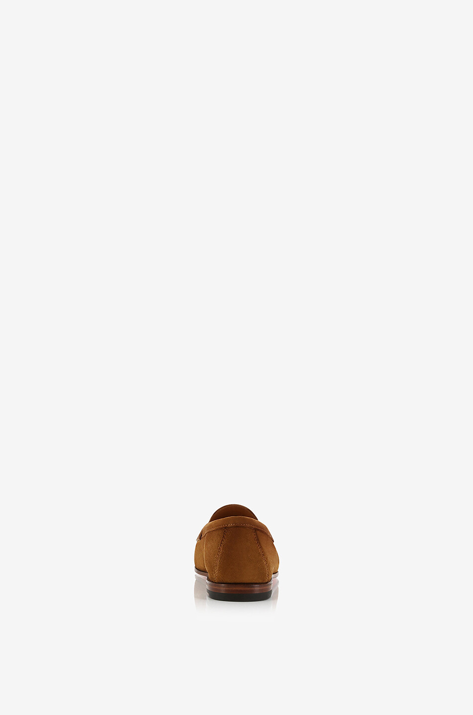 SANTONI Penny lightweight suede loafers Men COGNAC 4