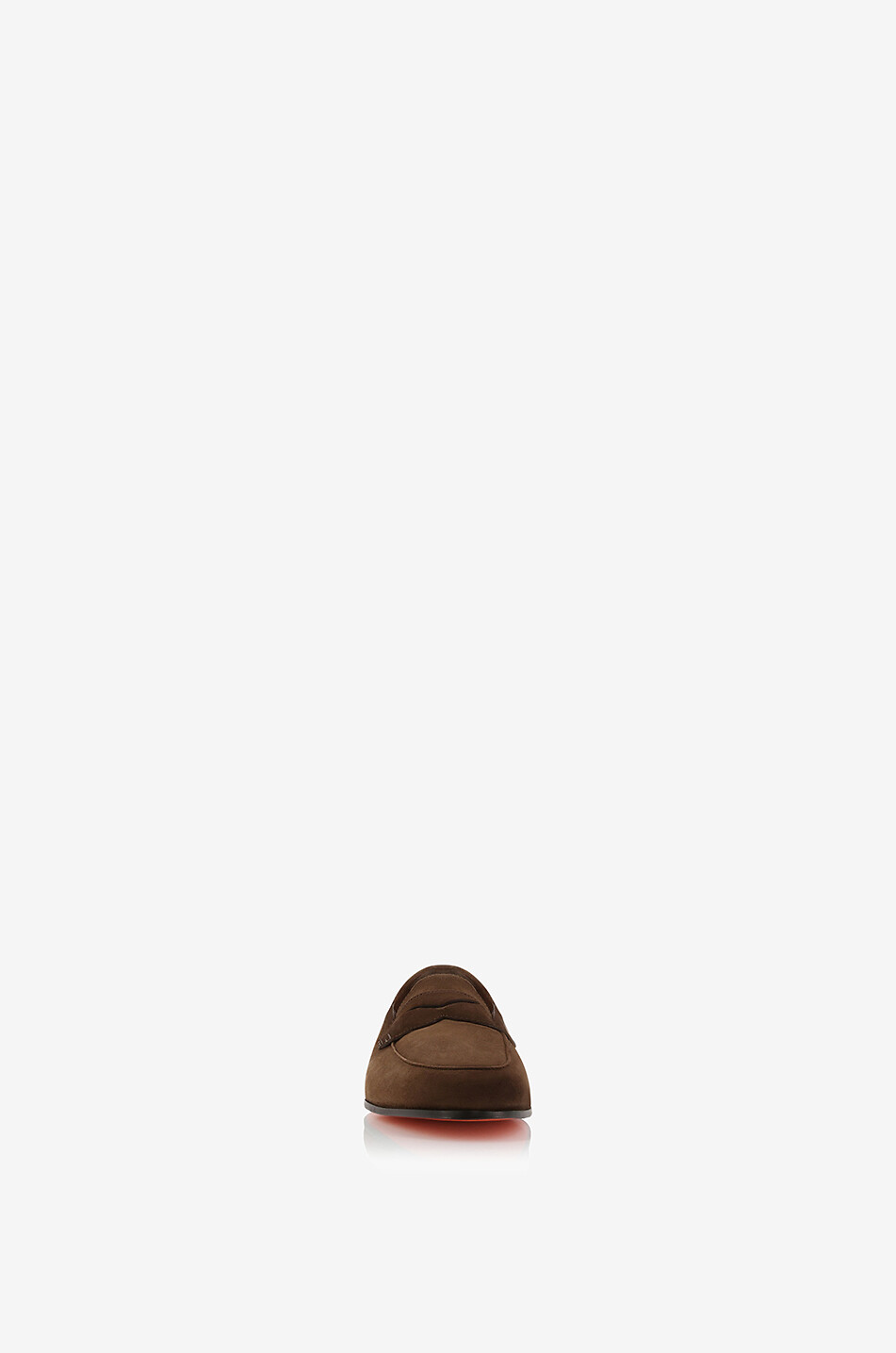SANTONI Penny lightweight suede loafers Men MEDIUM BROWN 2