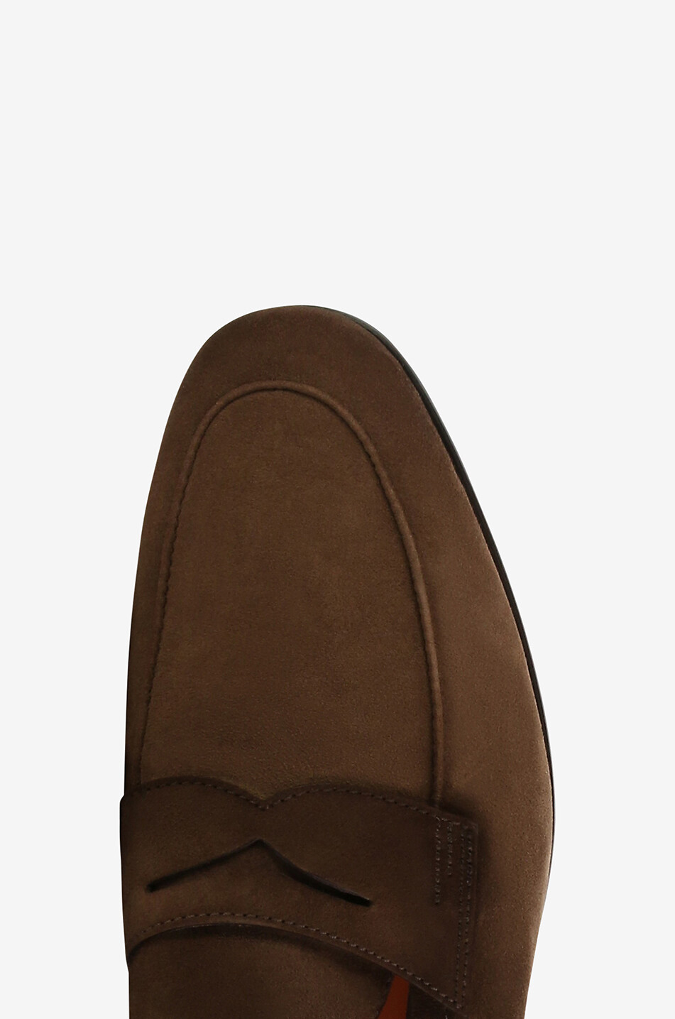 SANTONI Penny lightweight suede loafers Men MEDIUM BROWN 5