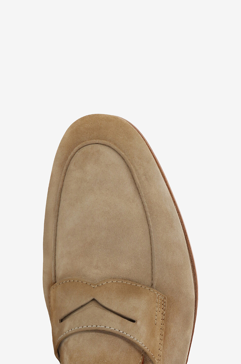 SANTONI Penny lightweight suede loafers Men BROWN 5