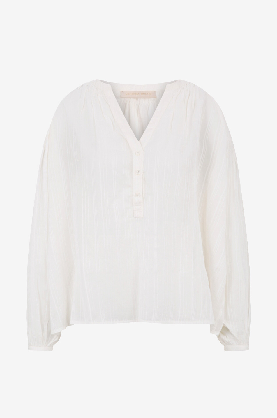VANESSA BRUNO Bluse aus gestreiftem Jacquard Nipoa Damen WEISS 1