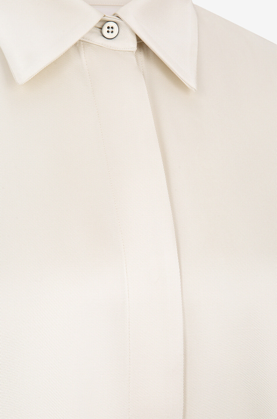 JIL SANDER Loose shirt in viscose and silk twill Women EGGSHELL 3