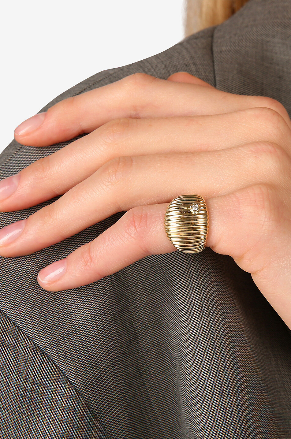 Siegelring aus Gelbgold und Diamant Berlingot
