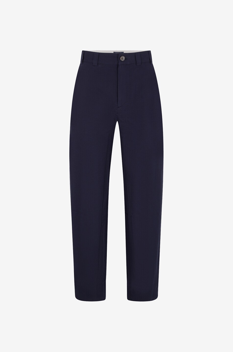 Pantalon carotte taille haute en seersucker Alouette