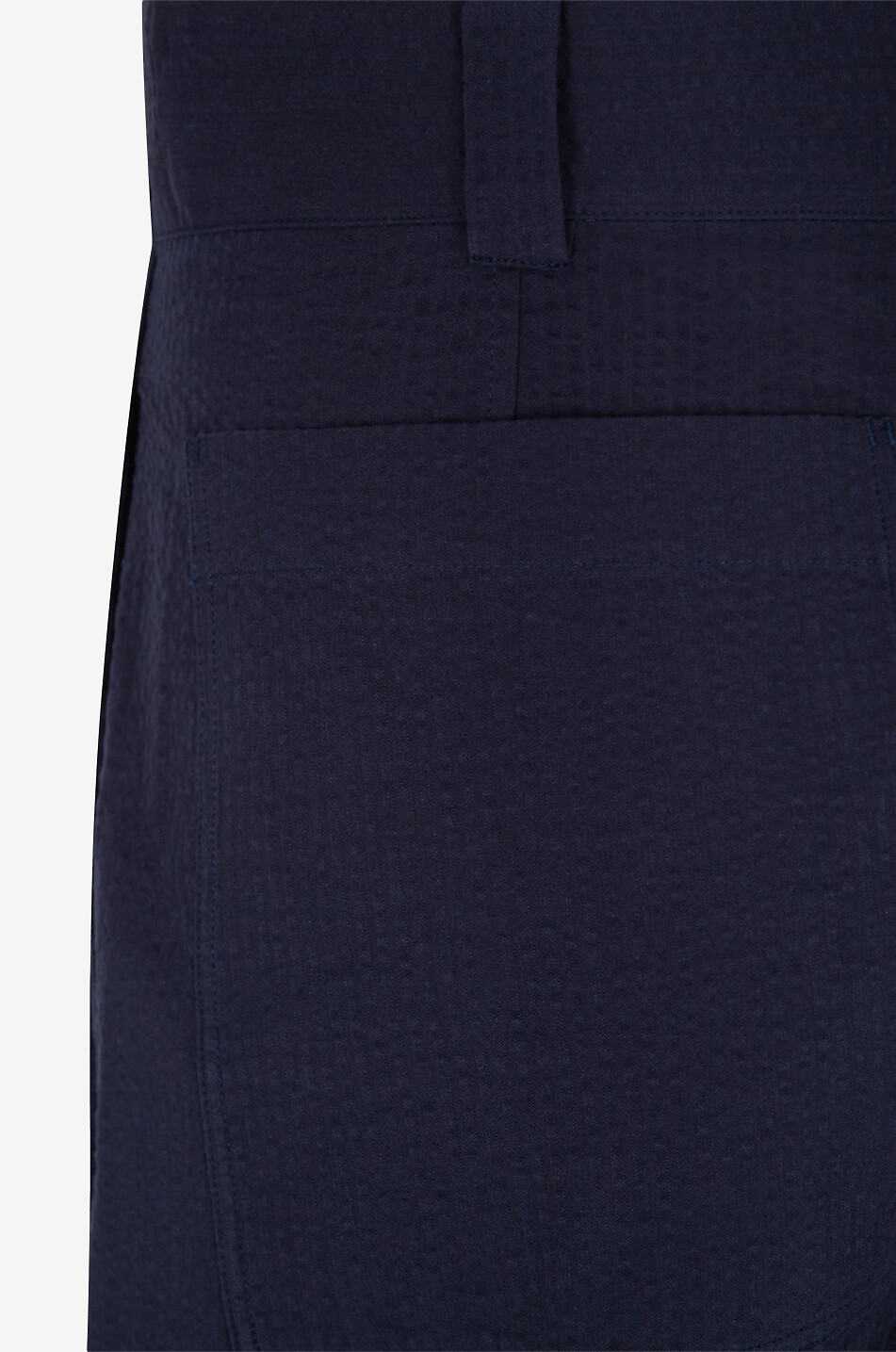 Pantalon carotte taille haute en seersucker Alouette