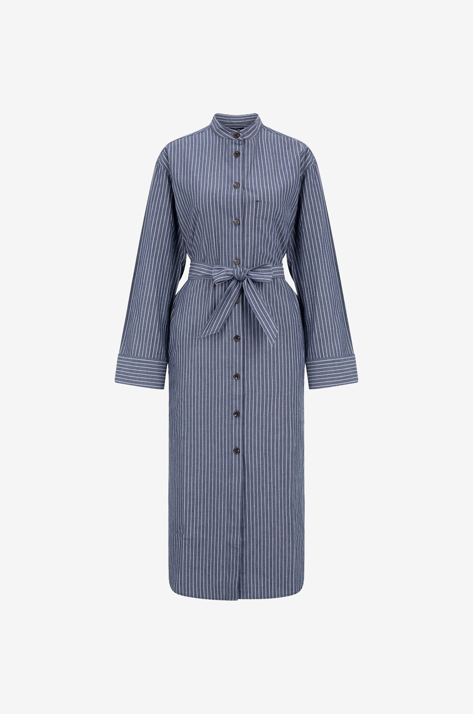SOEUR Robe chemise midi en popeline rayée Akiko Femme MULTICOLORE 1