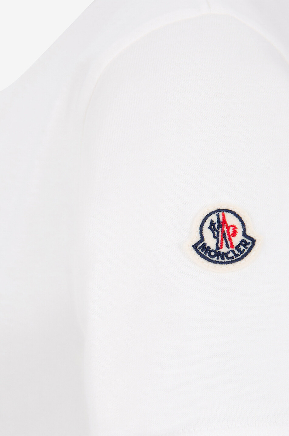 MONCLER T-shirt en jersey à manches courtes et col rond coq Femme BLANC CASSE 3