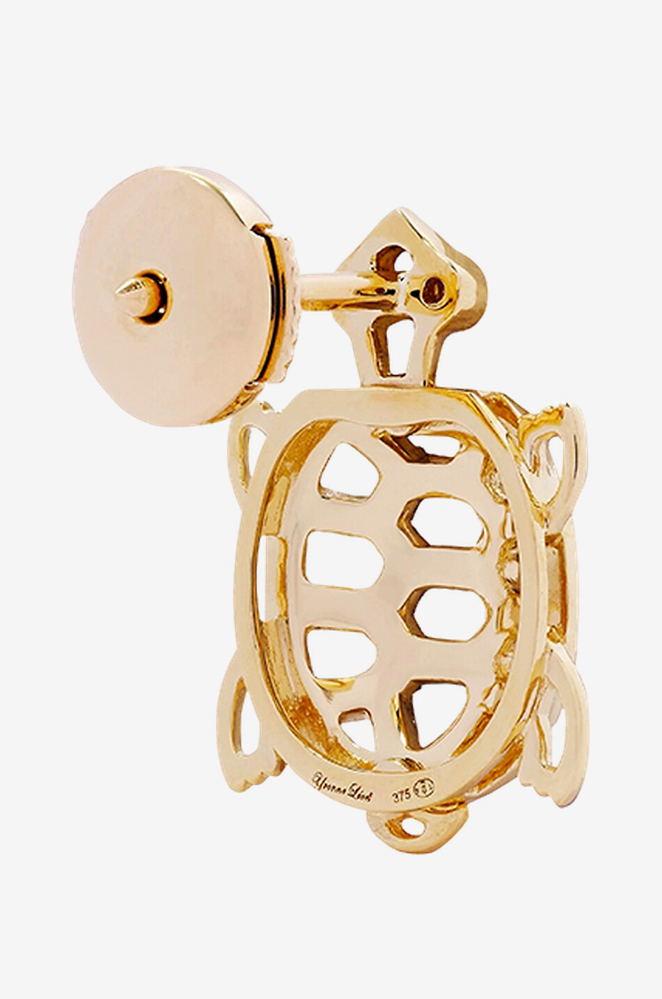 YVONNE LEON Enzelner Ohrstecker aus Gelbgold und Diamanten Mini Tortue Damen GELB 2
