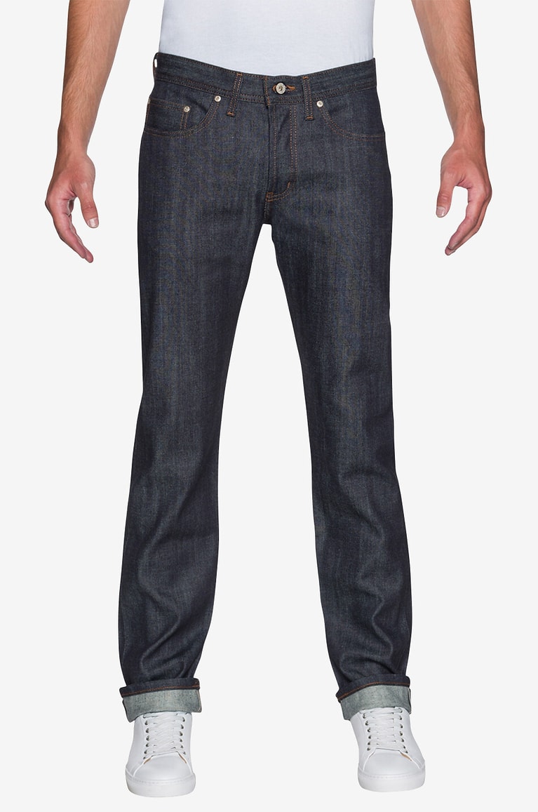 NAKED & FAMOUS DENIM The Weird Guy cotton straight-leg jeans Men BLUE 4