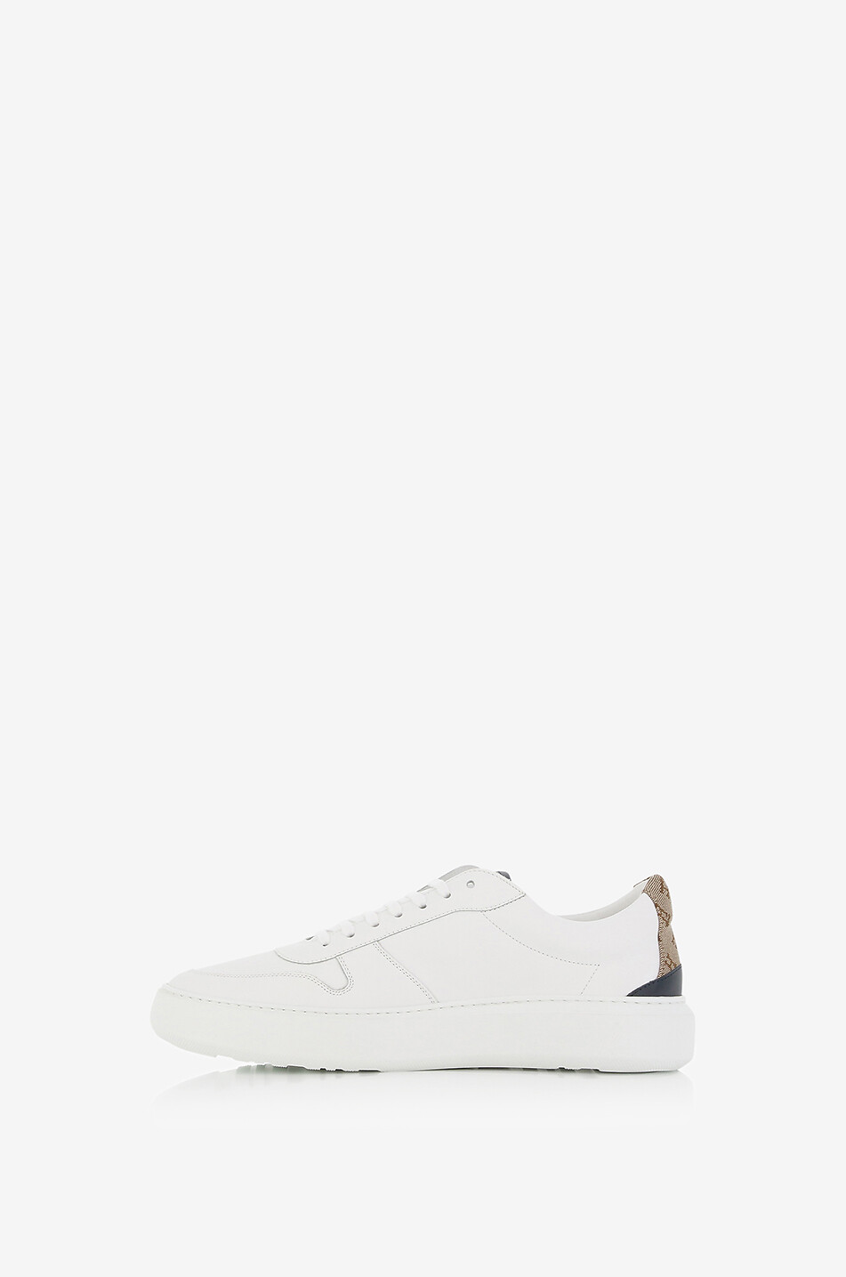 HERNO Monogram Court leather low-top sneakers Men WHITE 3