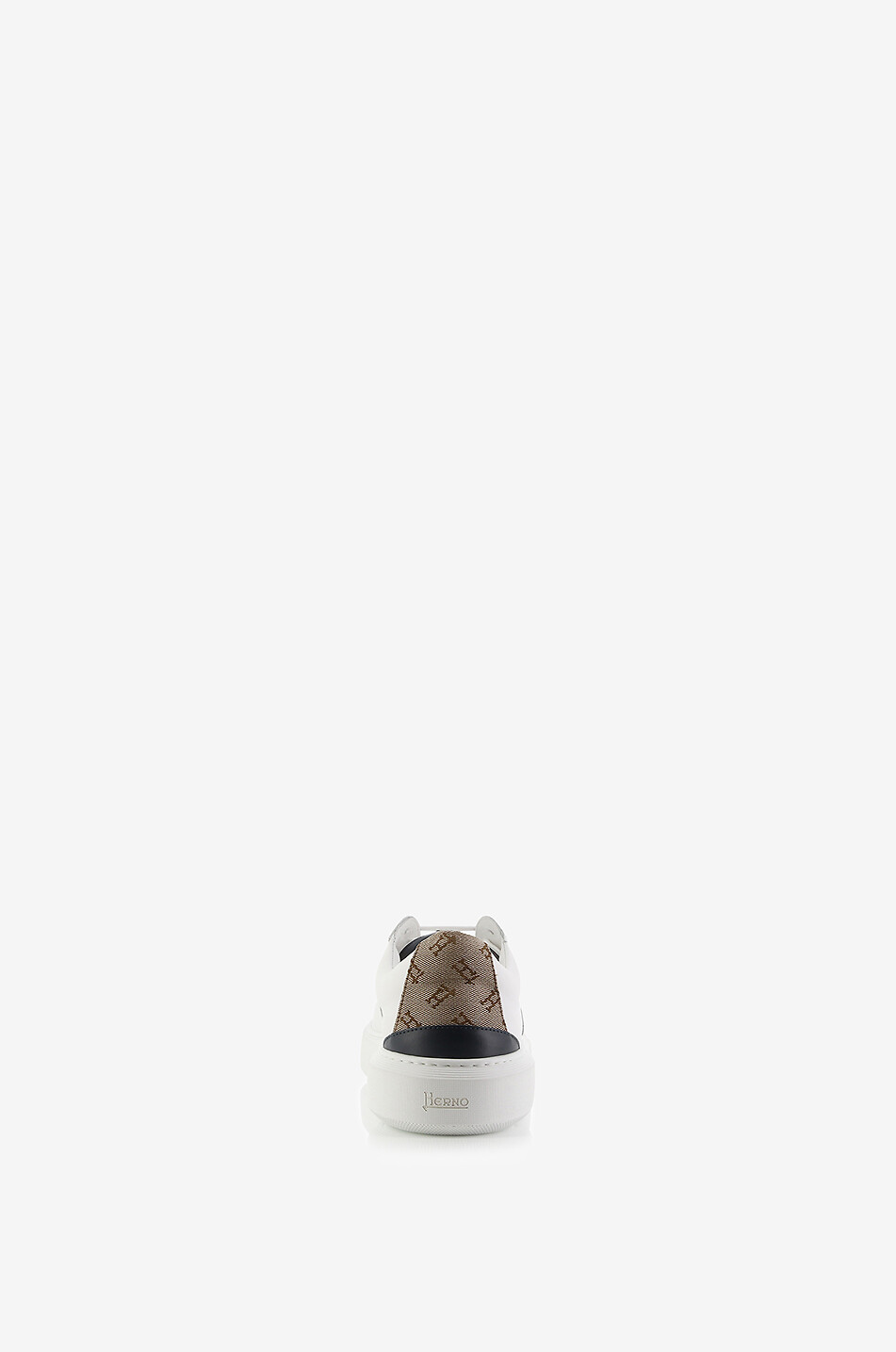 HERNO Monogram Court leather low-top sneakers Men WHITE 4