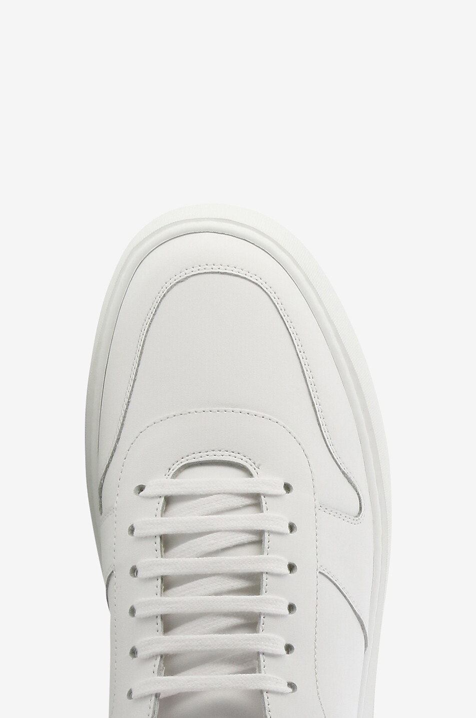 HERNO Monogram Court leather low-top sneakers Men WHITE 5
