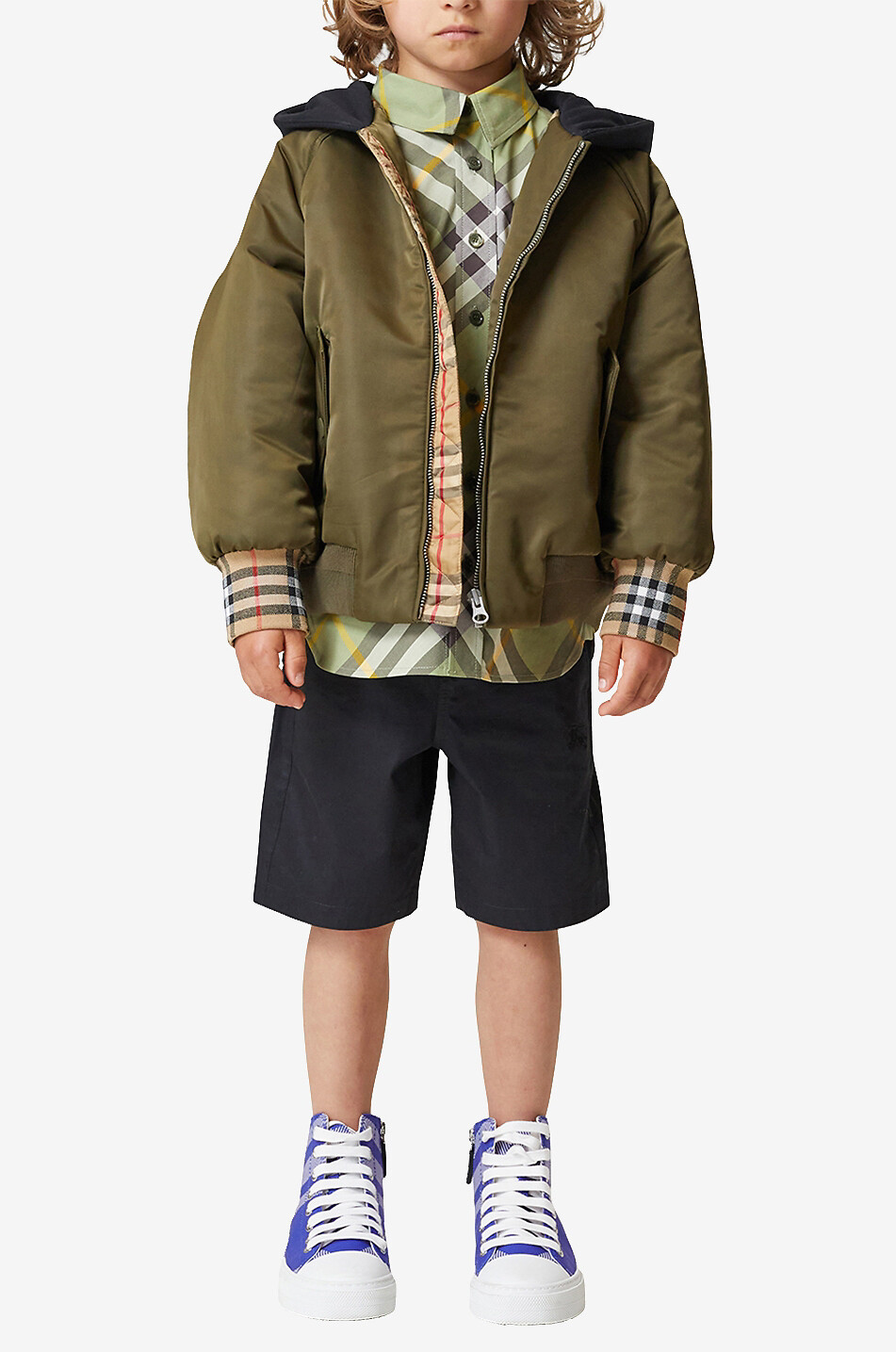 Bomber en nylon et molleton garçon Ashton