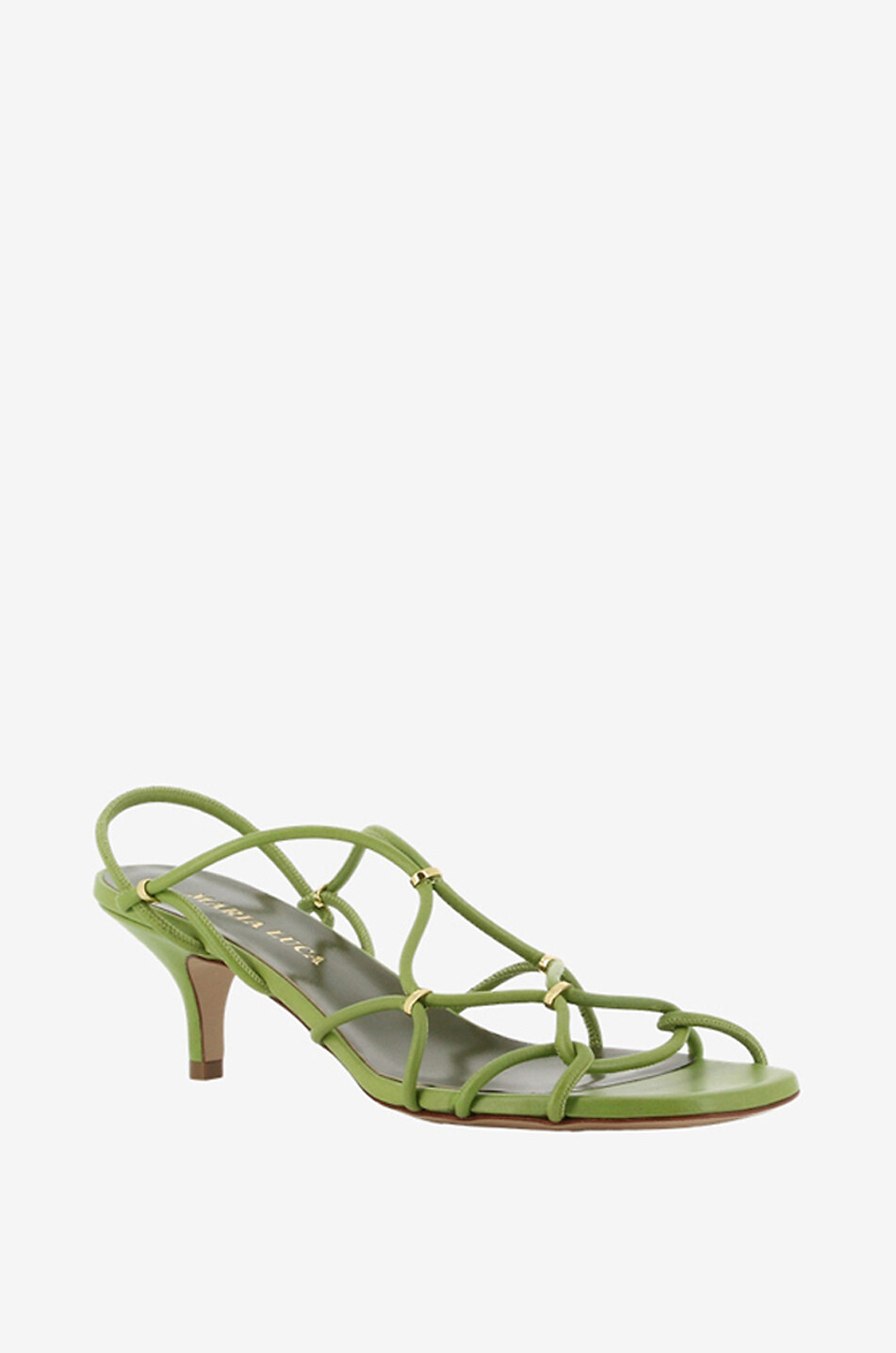 Sandales à talon en cuir Iside 55