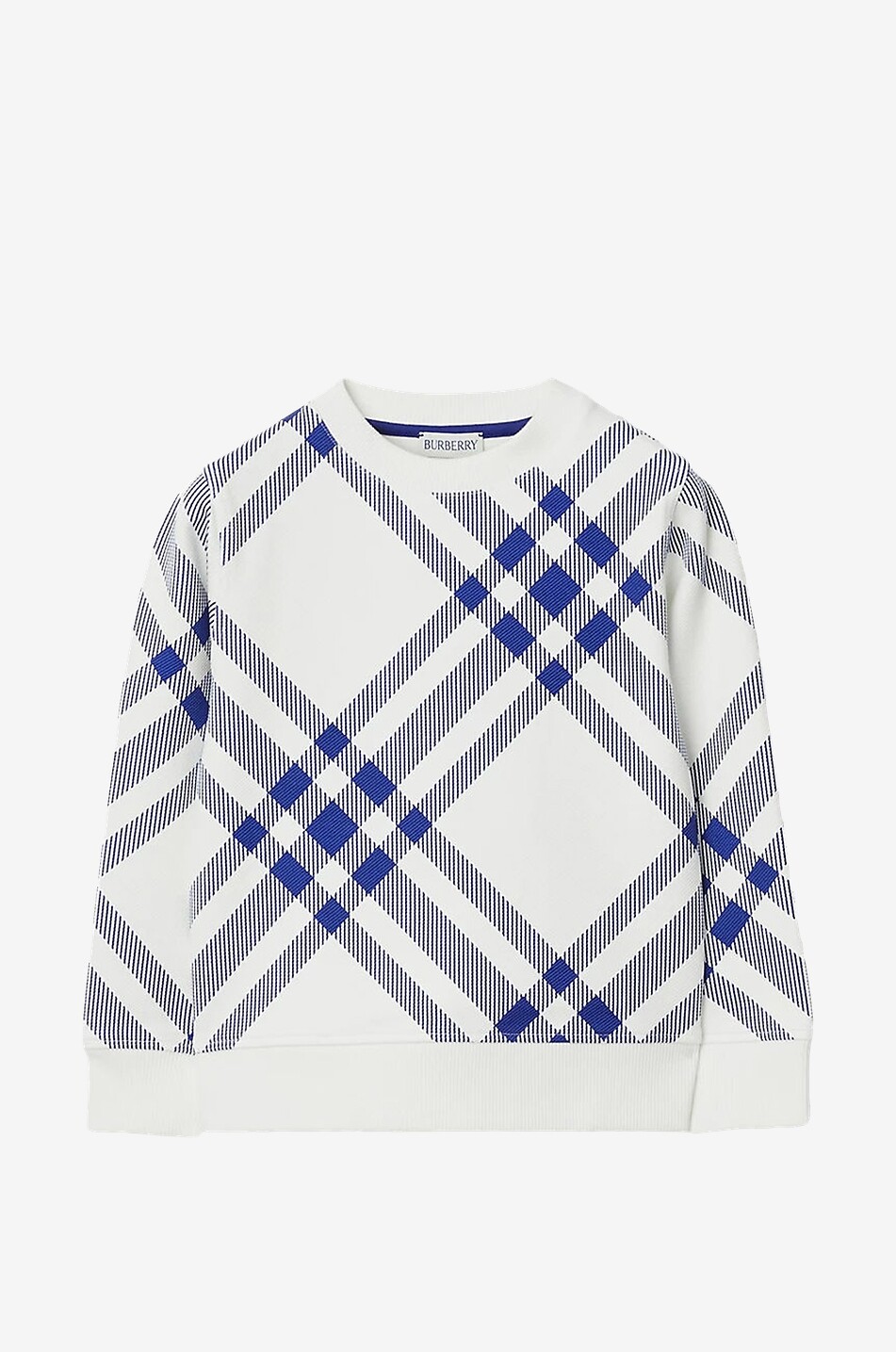 Bias Check boy s crewneck sweatshirt