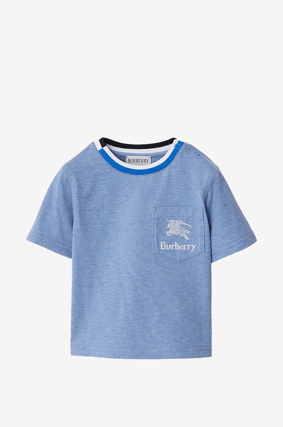 Mini Cedar EKD baby T shirt with embroidered chest pocket BURBERRY Bongenie