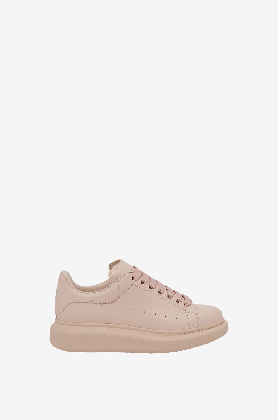 ALEXANDER McQUEEN Oversize Blush low-top lace-up smooth leather sneakers Women LIGHT PINK 2