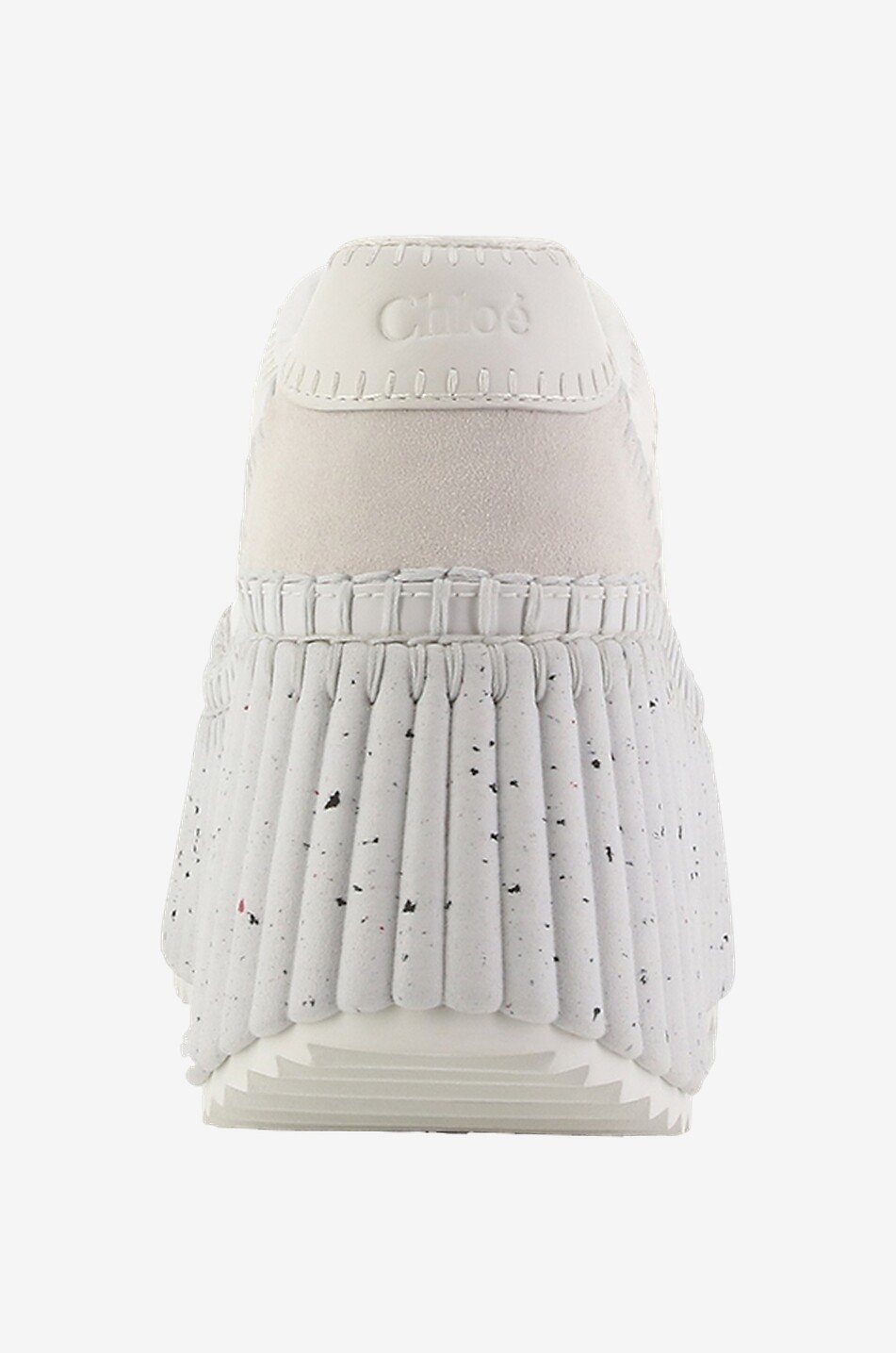 CHLOE Nama wedge sneakers in leather Women WHITE 4