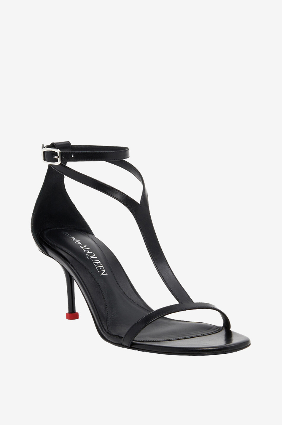 ALEXANDER McQUEEN Absatzsandalen aus Leder Harness Damen SCHWARZ 1