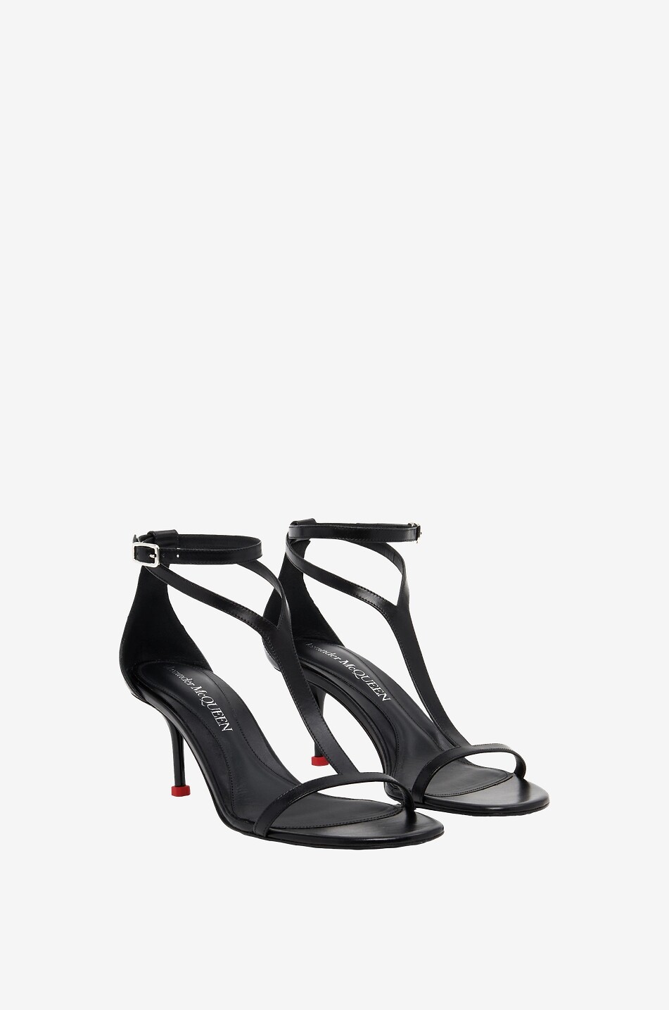 ALEXANDER McQUEEN Absatzsandalen aus Leder Harness Damen SCHWARZ 3