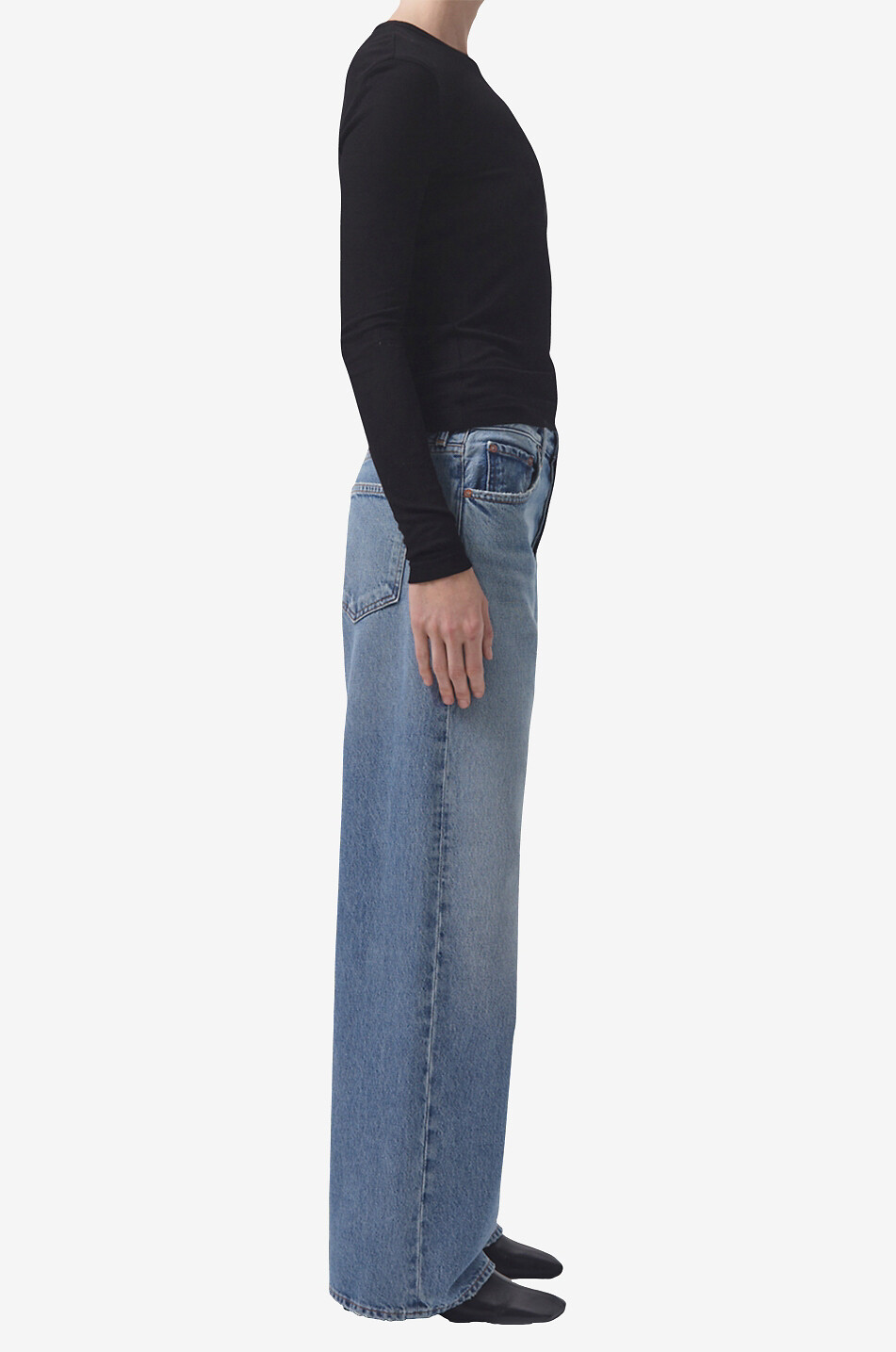 AGOLDE Jeans mit geradem Bein aus Biobaumwolle Low Slung Damen BLAU 4