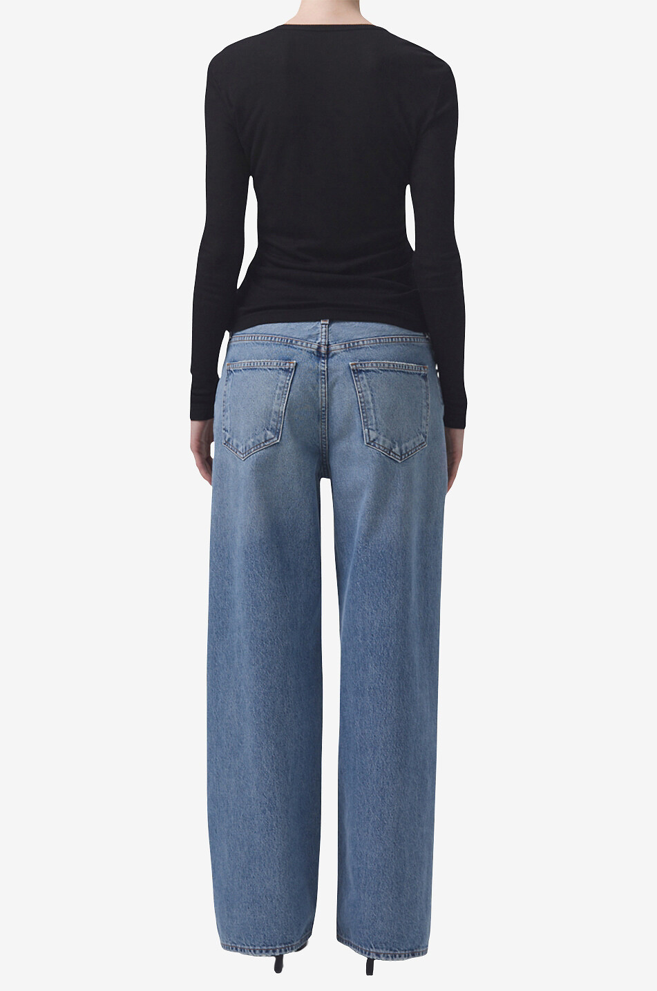 AGOLDE Jeans mit geradem Bein aus Biobaumwolle Low Slung Damen BLAU 5
