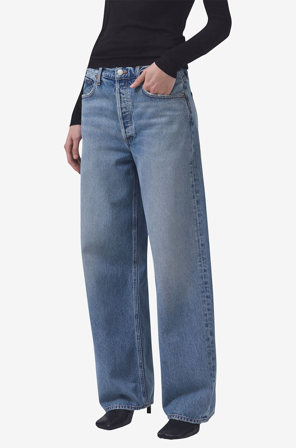 AGOLDE Jeans mit geradem Bein aus Biobaumwolle Low Slung Damen BLAU 6