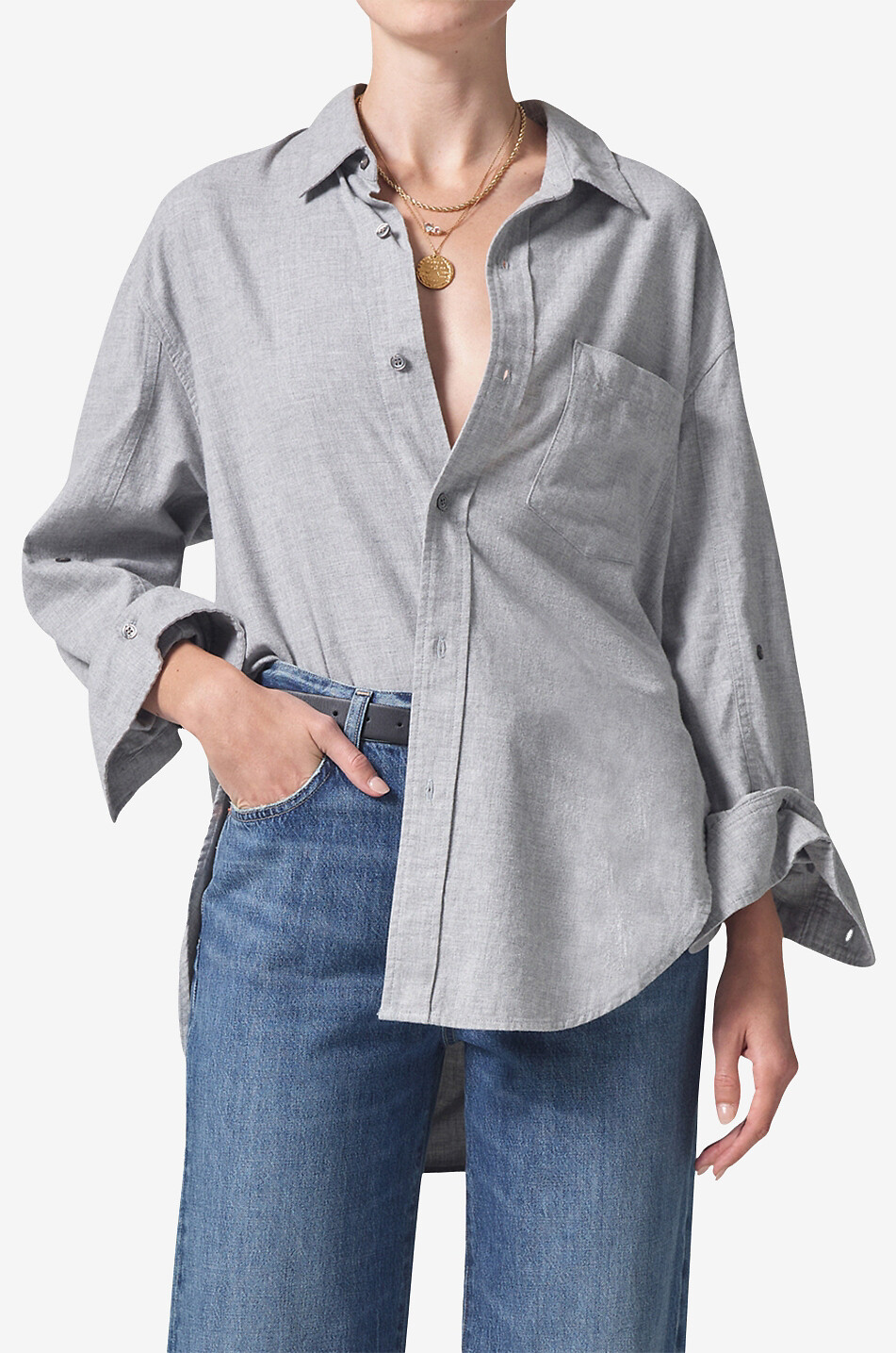 Chemise à manches longues en coton Kayla