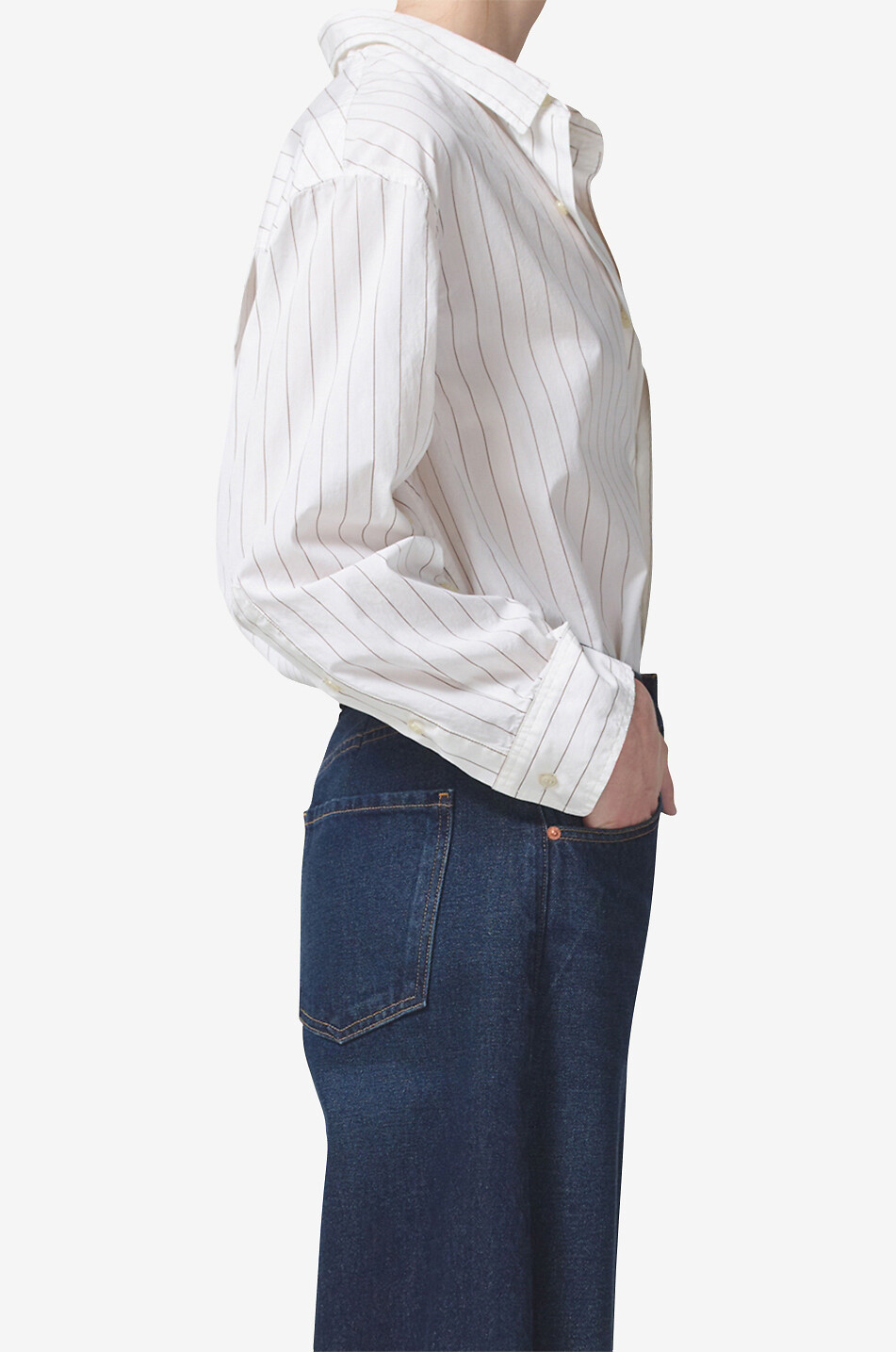 CITIZENS OF HUMANITY Kayla cotton long-sleeved shirt Women WHITE 4