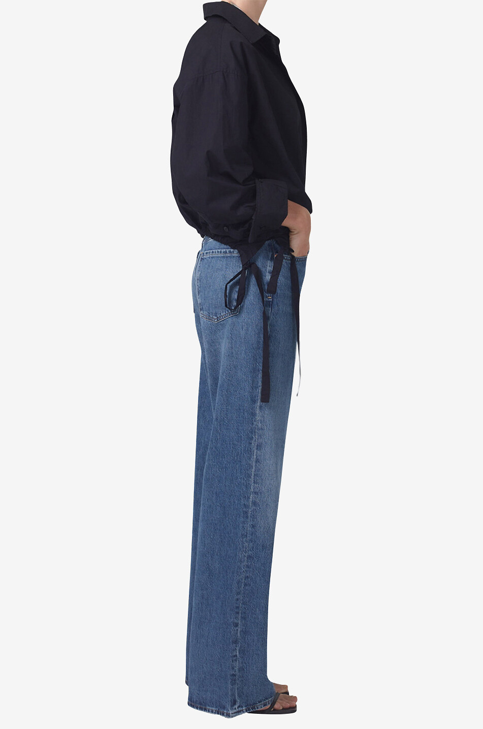 CITIZENS OF HUMANITY Jean large en coton biologique Annina Femme BLEU 4