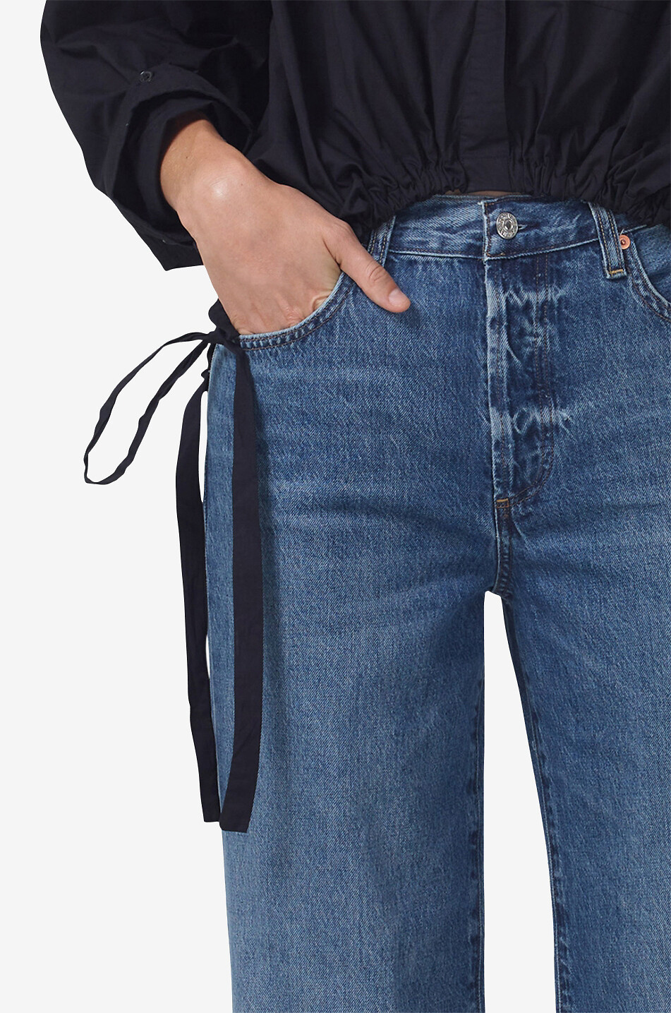 CITIZENS OF HUMANITY Jean large en coton biologique Annina Femme BLEU 7
