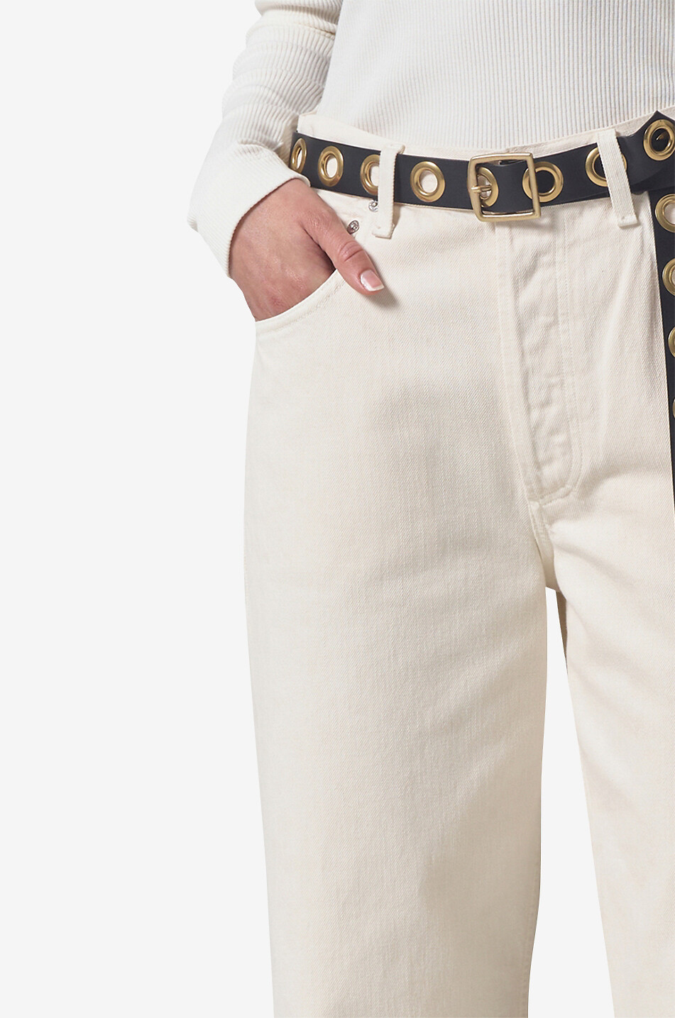 CITIZENS OF HUMANITY Gaucho Vintage cotton wide-leg jeans Women EGGSHELL 6