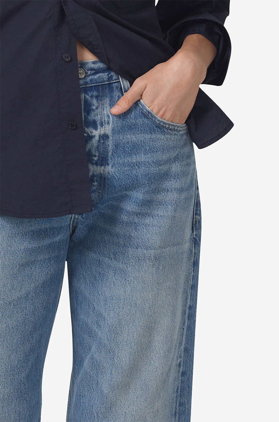 Jean large en coton recyclé Gaucho
