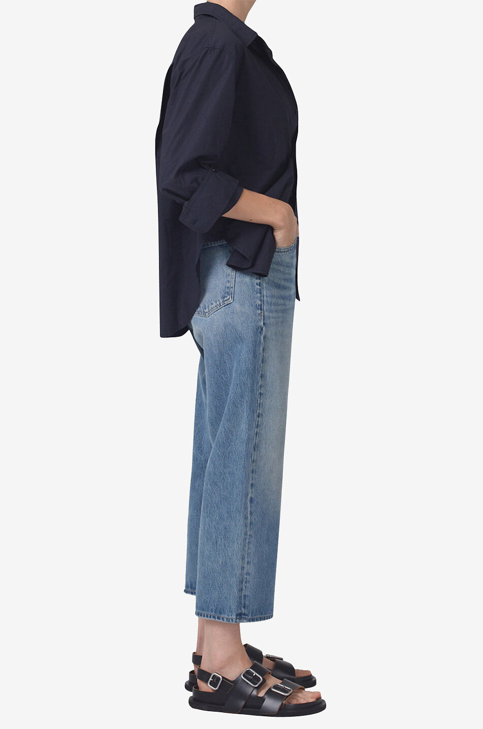 Jean large en coton recyclé Gaucho