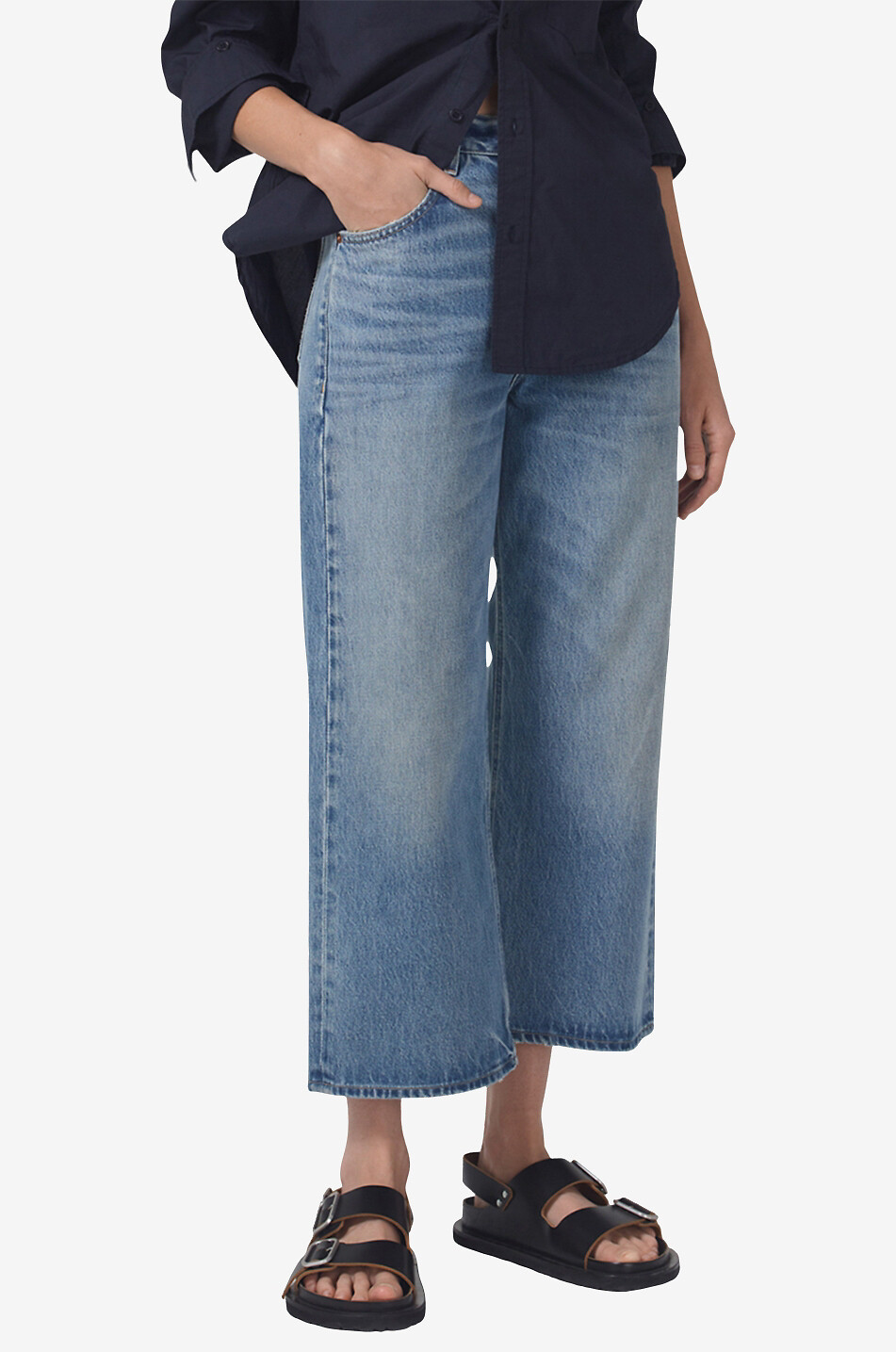 Jean large en coton recyclé Gaucho