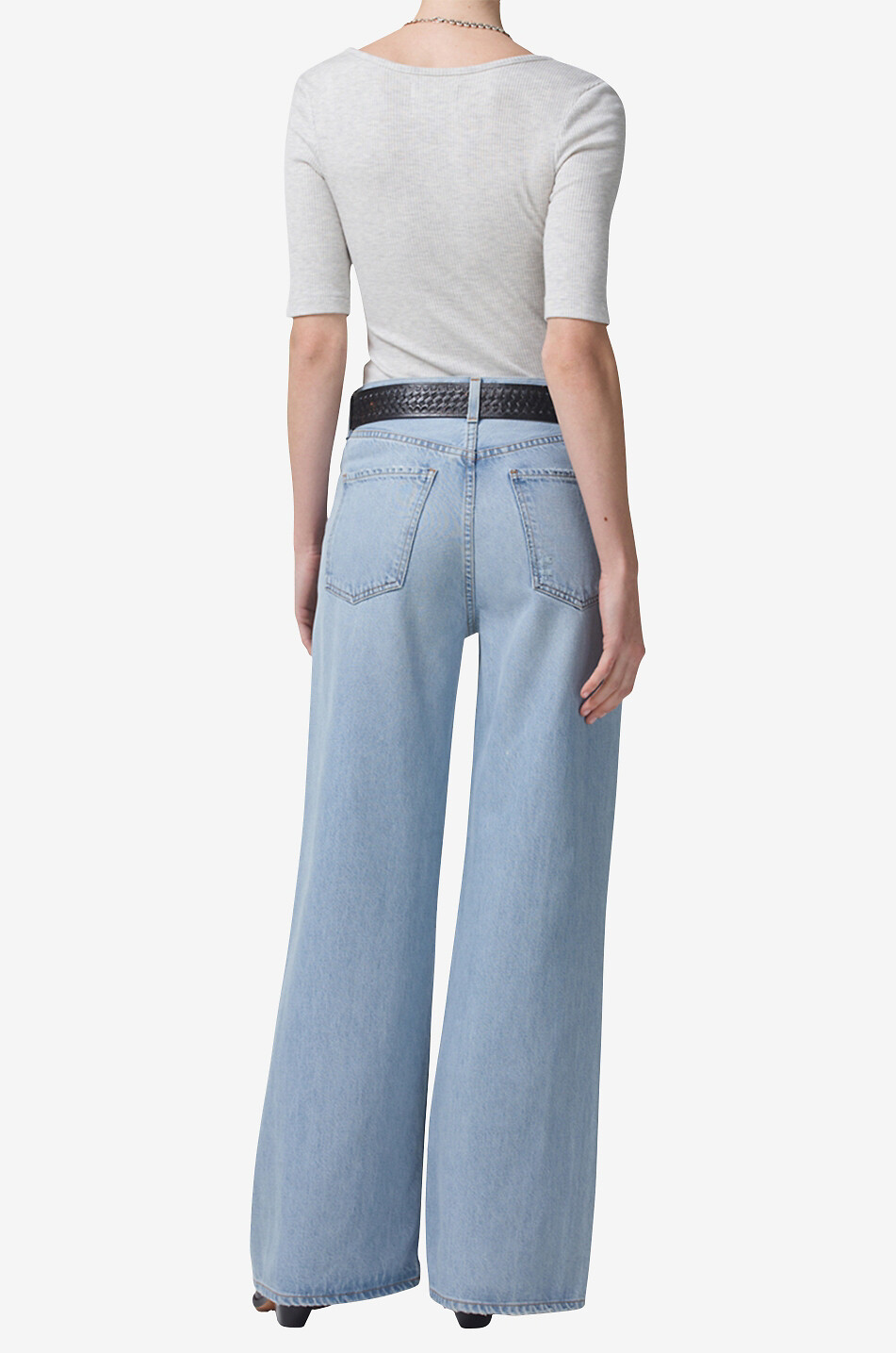 CITIZENS OF HUMANITY Paloma lyocell and recycled cotton wide-leg jeans Women LIGHT BLUE 5